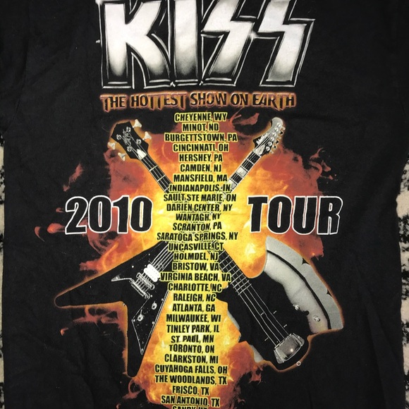 Kiss band tee shirt short sleeve black 2010 - Picture 5 of 6